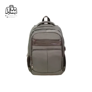 تصویر اختصاصی از نمای جلوی کوله‌پشتی نوژیا کد ۰۲۰۳ در رنگ سبز-طوسی