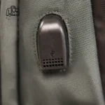 تصویر اختصاصی از پورت usb کوله‌پشتی نوژیا کد ۰۲۰۳ در رنگ سبز-طوسی