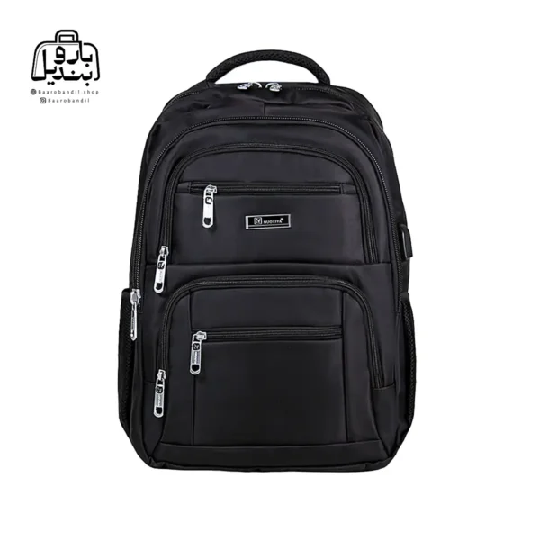 تصویر اختصاصی از نمای جلوی کوله‌پشتی نوژیا کد ۰۲۸۰ در رنگ مشکی