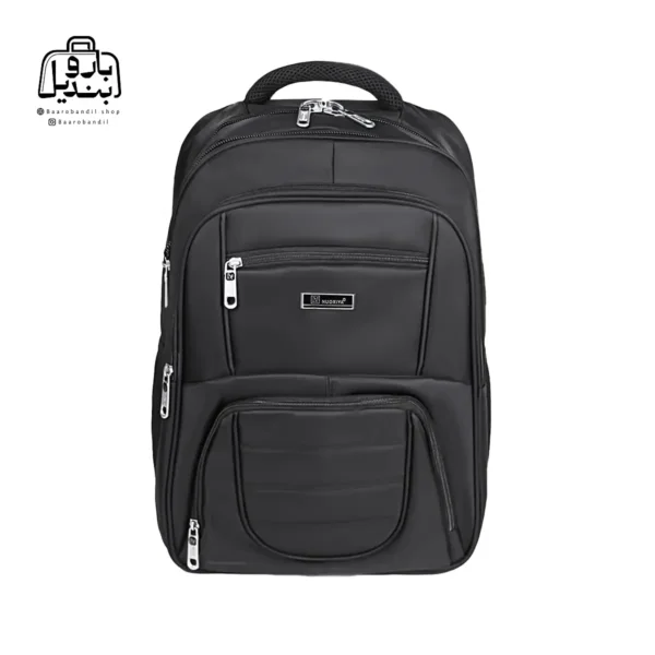 تصویر اختصاصی از نمای جلوی کوله‌پشتی نوژیا کد ۱۸۸۵ در رنگ مشکی