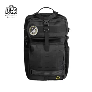 تصویر اختصاصی از نمای جلوی کوله‌پشتی تاکتیکال کد ۴۵۱۲ در رنگ مشکی