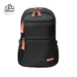 تصویر اختصاصی از نمای جلوی کوله پشتی ولنتیر کد 1821-03 در رنگ مشکی