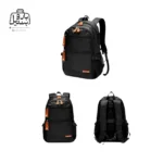 تصویر اختصاصی از جزئیات کوله پشتی ولنتیر کد 1821-08 در رنگ مشکی