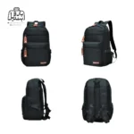 تصویر اختصاصی از جزئیات کوله پشتی ولنتیر کد 1821-08 در رنگ مشکی