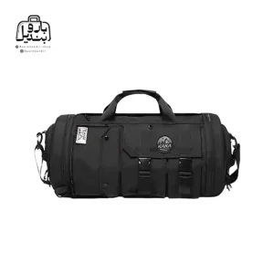 تصویر اختصاصی از نمای جلوی ساک ورزشی بنج کد ۱۹۹۰ در رنگ مشکی