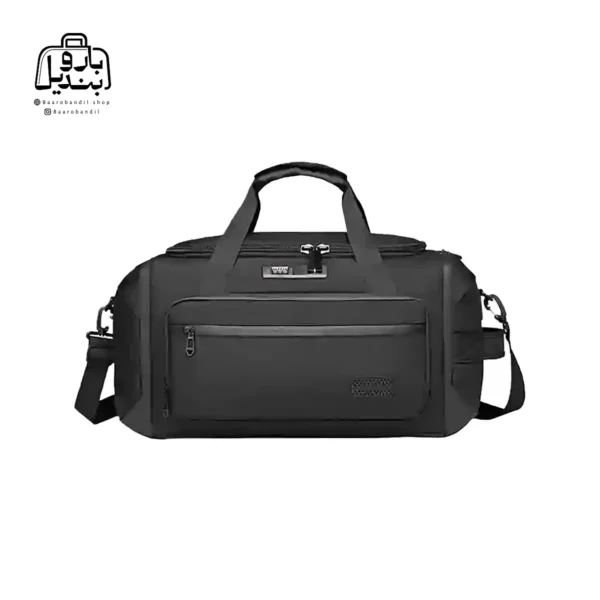 تصویر اختصاصی از نمای جلوی ساک ورزشی اوزوکو کد ۹۷۰۹ در رنگ مشکی