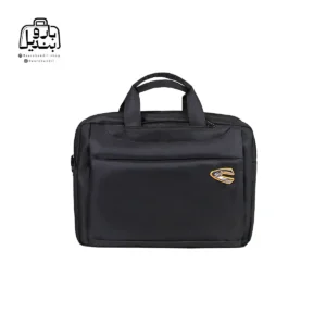 تصویر اختصاصی از نمای جلوی کیف دستی لپتاپی کمل کد A102 در رنگ مشکی