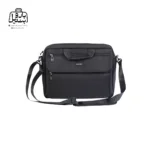 تصویر اختصاصی از نمای جلو همراه با بند کیف دستی لپتاپی لیستات ۶۸۰۱ در رنگ مشکی