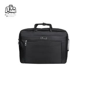 تصویر اختصاصی از نمای جلوی کیف دستی لپ‌تاپی نوژیا کد ۱۰۰۴ در رنگ مشکی