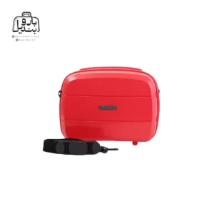 تصویر اختصاصی از نمای جلو با بند چمدان سونادا یورک سایز کوچک (داخل کابین) در رنگ قرمز