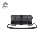 تصویر اختصاصی از نمای جلوی کیف زنانه دنیز جنوا کد ۰۰۸۶ در رنگ مشکی