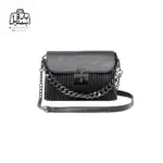 تصویر اختصاصی از نمای جلوی کیف زنانه دنیز جنوا کد ۰۰۸۷ در رنگ مشکی