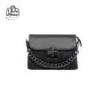 تصویر اختصاصی از نمای جلوی کیف زنانه دنیز جنوا کد ۰۰۸۷ در رنگ مشکی