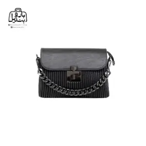 تصویر اختصاصی از نمای جلوی کیف زنانه دنیز جنوا کد ۰۰۸۷ در رنگ مشکی