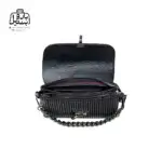 تصویر اختصاصی از زیپ باز کیف دوشی زنانه دنیز جنوا کد ۰۰۸۷ در رنگ مشکی