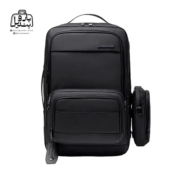 تصویر اختصاصی از نمای جلوی کوله‌پشتی آرکتیک هانتر کد B00483 در رنگ مشکی