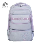 تصویر اختصاصی از نمای جلوی کوله پشتی مدرسه هونکا ۳۳۱۳ در رنگ آبی روشن