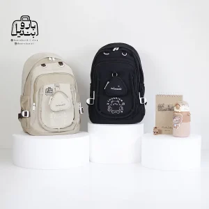 تصویر اختصاصی از نمای جلوی کوله پشتی مدرسه ingenium کد ۰۰۰۹ در رنگ شکلاتی مشکی