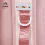 تصویر اختصاصی از جزئیات کوله پشتی مدرسه ingenium کد ۰۰۰۹ در رنگ صورتی