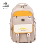 تصویر اختصاصی از نمای جلوی کوله پشتی مدرسه لاتین شیپ ۱۷۰۱ در رنگ کرم