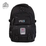 تصویر اختصاصی از نمای جلوی کوله پشتی مدرسه یونیک ۱۰۱۱ در رنگ مشکی