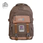 تصویر اختصاصی از نمای جلوی کوله پشتی مدرسه یونیک ۱۰۱۱ در رنگ قهوه‌ای