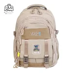 تصویر اختصاصی از نمای جلوی کوله پشتی مدرسه یونیک ۱۰۱۱ در رنگ کرم