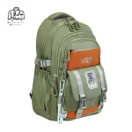 تصویر اختصاصی از نمای جلو و کناری کوله پشتی مدرسه یونیک ۱۰۱۱ در رنگ سبز