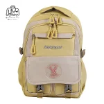 تصویر اختصاصی از نمای جلوی کوله پشتی مدرسه یونیک ۱۰۱۴ در رنگ زرد