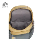 تصویر اختصاصی از زیپ باز کوله پشتی مدرسه یونیک ۱۰۳۳ در رنگ خردلی