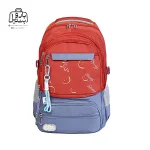 تصویر اختصاصی از نمای جلوی کوله پشتی مدرسه یونیک ۱۰۳۳ در رنگ قرمز