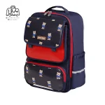 تصویر اختصاصی از نمای جلو و کناری کوله پشتی مدرسه زاندی ۱۱۸۷ در رنگ قرمز