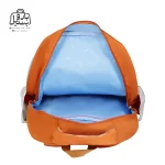 تصویر اختصاصی از نمای زیپ باز کوله پشتی مدرسه زاندی ۱۲۲۶ در رنگ نارنجی