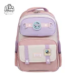 تصویر اختصاصی از نمای جلوی کوله پشتی مدرسه زاندی ۱۲۲۶ در رنگ صورتی