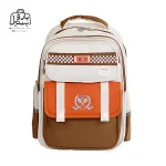 تصویر اختصاصی از نمای جلوی کوله پشتی مدرسه زاندی ۱۲۲۷ در رنگ شکلاتی