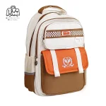 تصویر اختصاصی از نمای جلو و کناری کوله پشتی مدرسه زاندی ۱۲۲۷ در رنگ شکلاتی