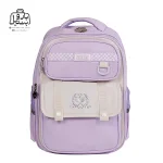 تصویر اختصاصی از نمای جلوی کوله پشتی مدرسه زاندی ۱۲۲۷ در رنگ یاسی