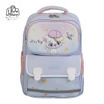 تصویر اختصاصی از نمای جلوی کوله پشتی مدرسه زاندی ۱۲۵۳ در رنگ آبی روشن