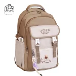 تصویر اختصاصی از نمای جلو و کناری کوله پشتی مدرسه زاندی ۳۶۴۱ در رنگ کرم