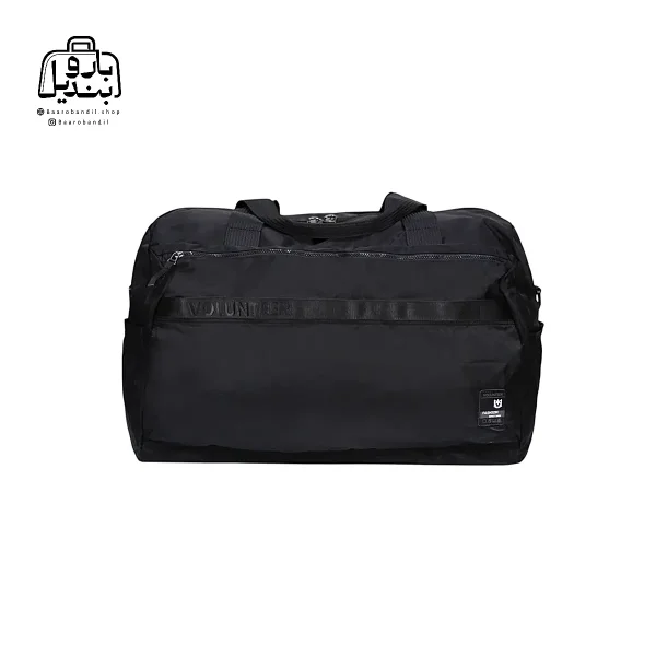 تصویر اختصاصی از نمای جلوی ساک مسافرتی ورزشی ولنتیر کد ۰۶-۱۸۰۷ ls در رنگ مشکی
