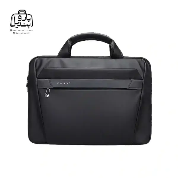 تصویر اختصاصی از نمای جلوی کیف دستی لپ‌تاپی بنج Bange کد ۲۵۵۸ در مشکی