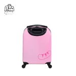 تصویر اختصاصی از نمای پشتی چمدان بچگانه گربه در رنگ صورتی