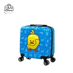 تصویر اختصاصی از نمای جلو و کناری چمدان بچگانه جوجه در رنگ آبی