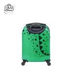تصویر اختصاصی از نمای پشتی چمدان بچگانه داییناسور در رنگ سبز