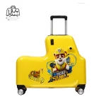تصویر اختصاصی از نمای جلوی چمدان کودک اسکوتری طرح youpin paw patrol در رنگ زرد
