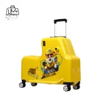 تصویر اختصاصی از نمای جلو و کناری چمدان کودک اسکوتری طرح youpin paw patrol در رنگ زرد