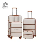 تصویر اختصاصی از ست چهار تکه چمدان تیتان پلورا ونیز در رنگ کرم