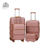 تصویر اختصاصی از ست چهار تکه چمدان تیتان پلورا ونیز در رنگ کالباسی