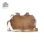 تصویر اختصاصی از نمای جلوی کیف زنانه دوشی همراه با بند بوبو کد ۱-۷۵۸ در رنگ شکلاتی