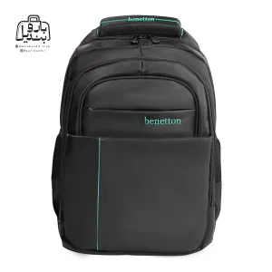 تصویر اختصاصی از نمای جلوی کوله‌پشتی بنتون کد ۱۷۸۵ در رنگ مشکی